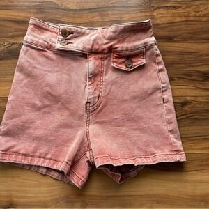 Free people orange acid washed shorts  26